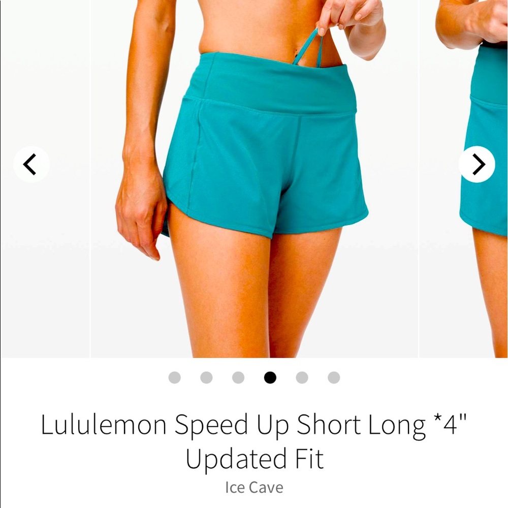 SOLD Lululemon Speed Up Shorts in color Ice Cave